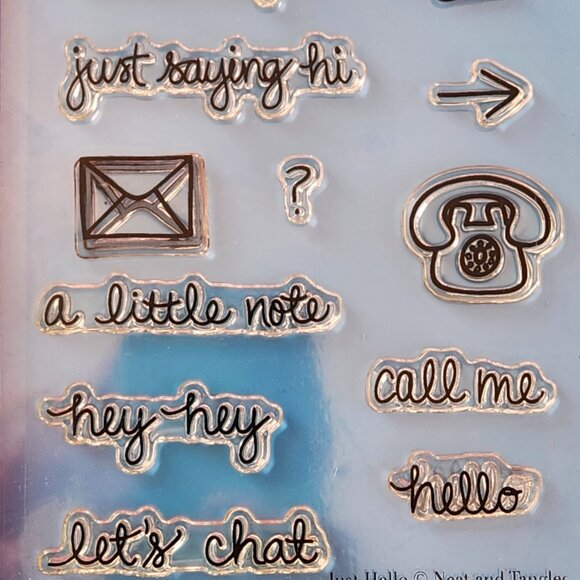 #44 - (3) Stamp Sets - Friendship Rainbow Hello Flowers Telephone Birthday - Picture 11 of 11